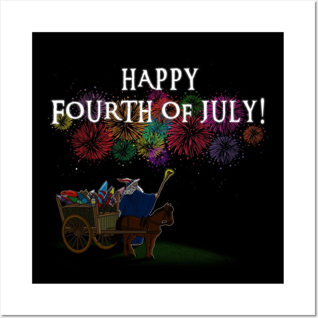 Fantasy 4th Of July Fireworks American Independence Day Wall Art by BoggsNicolas